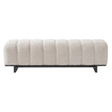 63.62'' Dining Bench Entryway Bench Tufted Ottoman Bench End of Bed Bench with Rubber Wood Legs