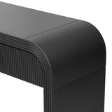 Modern Console Table with 2 Storage Drawers, Fluted Entryway Table with Rounded Silhouette for Hallway Living Room and Entryway