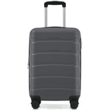 Expandable Hardshell ABS Luggage with 360° Spinner Wheels & TSA Lock – 20" Carry on Luggage for Travel, Gray