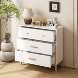 3-Drawer Dresser Storage Cabinet White Chest of Drawers Sideboard