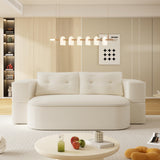 78.7" Modern 2-in-1 Foldable Sofa with Functional Blanket and 2 Soft Pillows,Comfortable Corduroy Sofa, Convertible Sleeper Sofa Bed, Deep Seat Sofa Couch