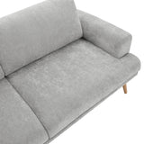 79.9" Sofa Couch for Living Room, 3-Seater Sofa with Rubberwood Legs, Sofa Chair for Home/Apartment, Gray