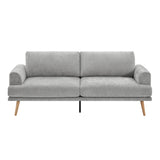 79.9" Sofa Couch for Living Room, 3-Seater Sofa with Rubberwood Legs, Sofa Chair for Home/Apartment, Gray