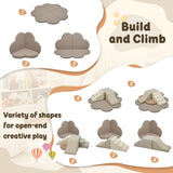 Play Foam Climbing Blocks for Toddlers, 6-Piece Baby Foam Climber Activity Play Set, Safe Foam Block Play Structures for Crawling