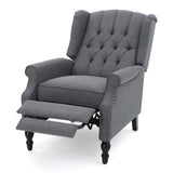 Tufted Recliner Chair, Accent Chair with Adjustable Back & Footrest ,Armchair for Living Room