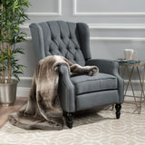 Tufted Recliner Chair, Accent Chair with Adjustable Back & Footrest ,Armchair for Living Room