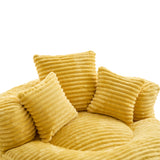 Bean Bag Sofa for Adults Kids, Oversized Corduroy Bean Bag Chair with 3 Pillows & Armrest for Living Room Bedroom