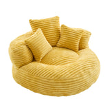 Bean Bag Sofa for Adults Kids, Oversized Corduroy Bean Bag Chair with 3 Pillows & Armrest for Living Room Bedroom