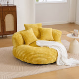 Bean Bag Sofa for Adults Kids, Oversized Corduroy Bean Bag Chair with 3 Pillows & Armrest for Living Room Bedroom