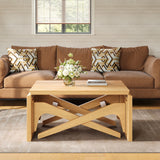 2 in 1 Coffee Table, Expandable Dining Table, Adjustable Height Table for Home & Office, Space Saving