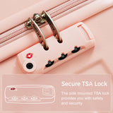 3pcs 24" Luggage Set Hard Shell Checked Suitcase with Travel Duffel Bag, Wet-Dry Toiletry Bag, TSA Lock & Spinner Wheels, Pink