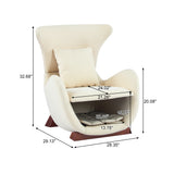 Pet-Friendly Accent Chair with Integrated Cat Nook, Dual-Layer Modern Armchair Cozy Lounge Chair with Pet Bed