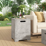 Square MGO Propane Tank Cover Table, All-Weather Gas Tank Holder & Outdoor Side Table End Table