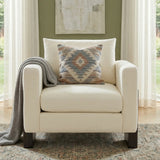 Accent Chair Club Chair, Chenille Upholstered Armchair Lounger Sofa Chair with Rubberwood Legs