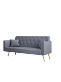 71" Convertible Loveseat Sofa, Velvet Sofa Bed for Living Room, Bedroom, Office