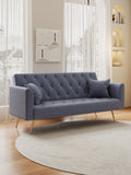 71" Convertible Loveseat Sofa, Velvet Sofa Bed for Living Room, Bedroom, Office