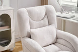 Teddy Swivel Home Office Chair, Armchair with Adjustable Height, Wheels for Study Room, Bedroom