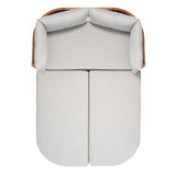 Patio Daybed Outdoor Dual Chaise Lounge Sunbed with Soft Cushion