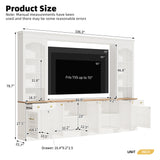 Farmhouse Arched Entertainment Center Wall Unit, Fits TVs Up to 70", Large TV Stand Media Console with Drawers & Bookshelves