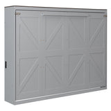 Queen Size Murphy Bed, Foldable Wall Bed with Power Outlets & USB Ports for Bedroom, Small Apartments, Space-Saving