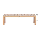5-Piece Patio Sofa Set, Acacia Wood Outdoor Conversation Set with Coffee Table, Light Teak Finish for Patio/Garden