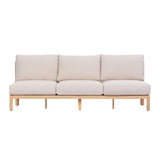 5-Piece Patio Sofa Set, Acacia Wood Outdoor Conversation Set with Coffee Table, Light Teak Finish for Patio/Garden