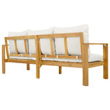 3pcs Outdoor Sofa Set Patio Conversation Furniture Set Seating Group with Coffee Table, Weather-Resistant Frame&Soft Cushion