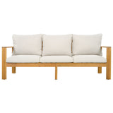 3pcs Outdoor Sofa Set Patio Conversation Furniture Set Seating Group with Coffee Table, Weather-Resistant Frame&Soft Cushion