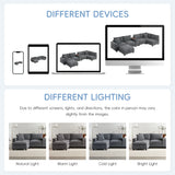 Convertible U-Shaped Sectional Sofa Oversized Modular Sofa Upholstered Corner Sofa Couch with Movable Storage Ottoman, Cup Holder, USB Port