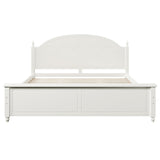 Queen Size Platform Bed with Arched Headboard, Classic Design Solid Wood Bed Frame, No Box Spring Needed