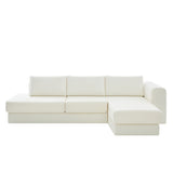 113" L-Shaped Modular Sectional Sofa, Chenille Sofa Couch with Double Layer Cushions for Living Room