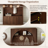 All-in-1 Hall Tree Mudroom Coat Rack Organizer Entryway Storage Bench Shoe Cabinet with Hooks & Adjustable Shelves