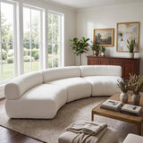 Modular Sofa Curved Sectional Sofa Compressed Cloud Couch, No Assembly Needed