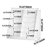 Wood Kids Bookshelf with Bookcase Display Stand, Toy Storage Organizer for Kids Room, Playroom, Nursery