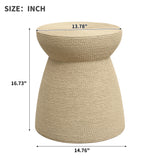Simulated Rattan Patio End Table Indoor&Outdoor Side Table, Round Weather-Resistant Decorative Accent Table Garden Plant Stand