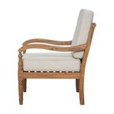 Patio Accent Chair Outdoor Club Chair Lounge Sofa Armchair with Soft Waterproof Cushion & Weather-Resistant Frame