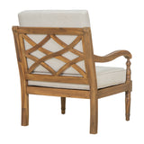 Patio Accent Chair Outdoor Club Chair Lounge Sofa Armchair with Soft Waterproof Cushion & Weather-Resistant Frame