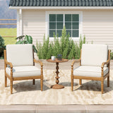 Patio Accent Chair Outdoor Club Chair Lounge Sofa Armchair with Soft Waterproof Cushion & Weather-Resistant Frame