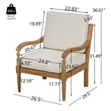 Patio Accent Chair Outdoor Club Chair Lounge Sofa Armchair with Soft Waterproof Cushion & Weather-Resistant Frame