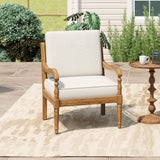 Patio Accent Chair Outdoor Club Chair Lounge Sofa Armchair with Soft Waterproof Cushion & Weather-Resistant Frame