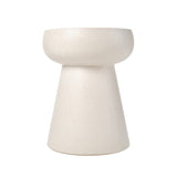 Mushroom-Shaped Outdoor Side Table MGO Patio End Table, Modern Geometric Pedestal Accent Table for Patio & Indoor