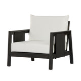 Patio Accent Chair Outdoor Club Chair Single Lounge Sofa Armchair with Soft Waterproof Cushion & Weather-Resistant Frame