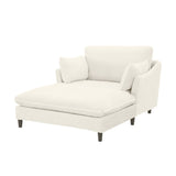 Oversized Accent Chair Modern Chenille Chaise Lounge Couch, Upholstered Sleeper Sofa with Pillows for Living Room/Bedroom