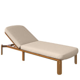 Outdoor Chaise Lounge Patio Daybed Pool Reclining Chair Lawn Sunbathing Bed with Adjustable Back & Water-resistant Cushion