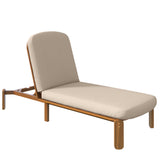 Outdoor Chaise Lounge Patio Daybed Pool Reclining Chair Lawn Sunbathing Bed with Adjustable Back & Water-resistant Cushion
