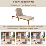 Outdoor Chaise Lounge Patio Daybed Pool Reclining Chair Lawn Sunbathing Bed with Adjustable Back & Water-resistant Cushion
