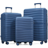 3pcs 20"&24"&28" Luggage Set Hard Shell Carry-On&Checked Suitcase Ensemble with TSA Lock & Spinner Wheel