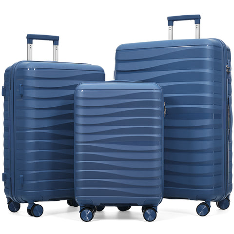 3pcs 20"&24"&28" Luggage Set Hard Shell Carry-On&Checked Suitcase Ensemble with TSA Lock & Spinner Wheel