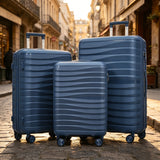 3pcs 20"&24"&28" Luggage Set Hard Shell Carry-On&Checked Suitcase Ensemble with TSA Lock & Spinner Wheel