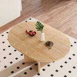 Extendable Round Dining Table, Wood Kitchen Table with 16" Removable Leaf for Dining Room, Living Room